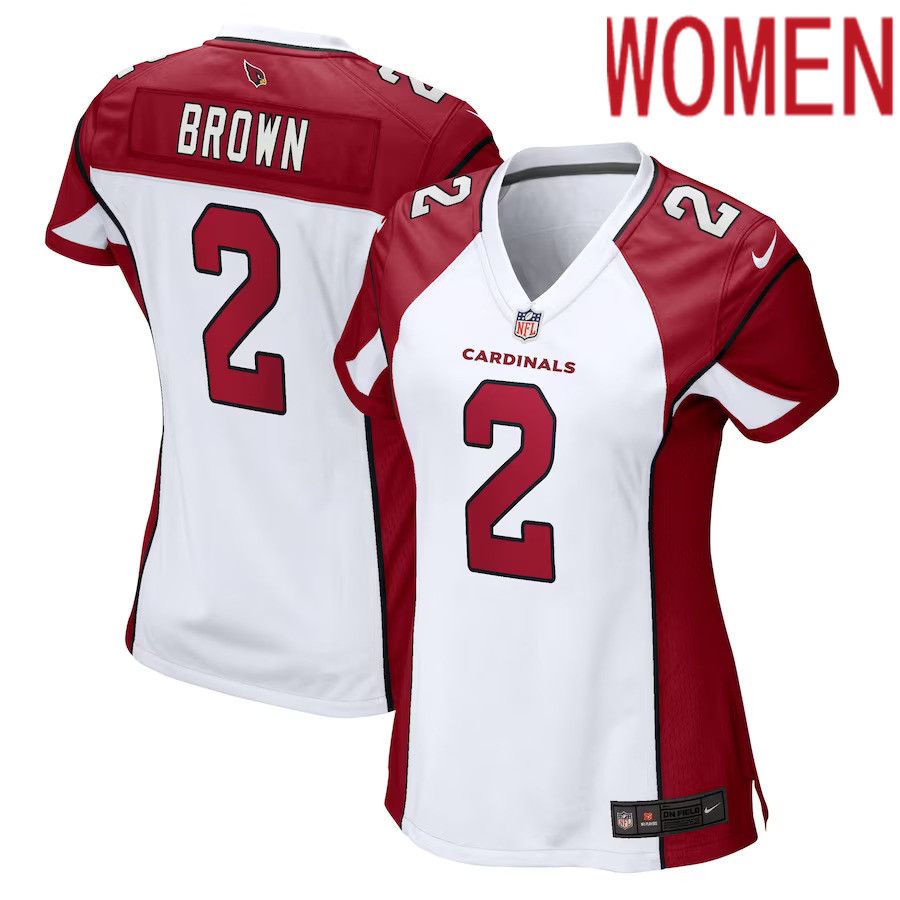 Women Arizona Cardinals 2 Marquise Brown Nike White Game Player NFL Jersey